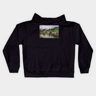 Oxford University Boathouses On The Thames Kids Hoodie